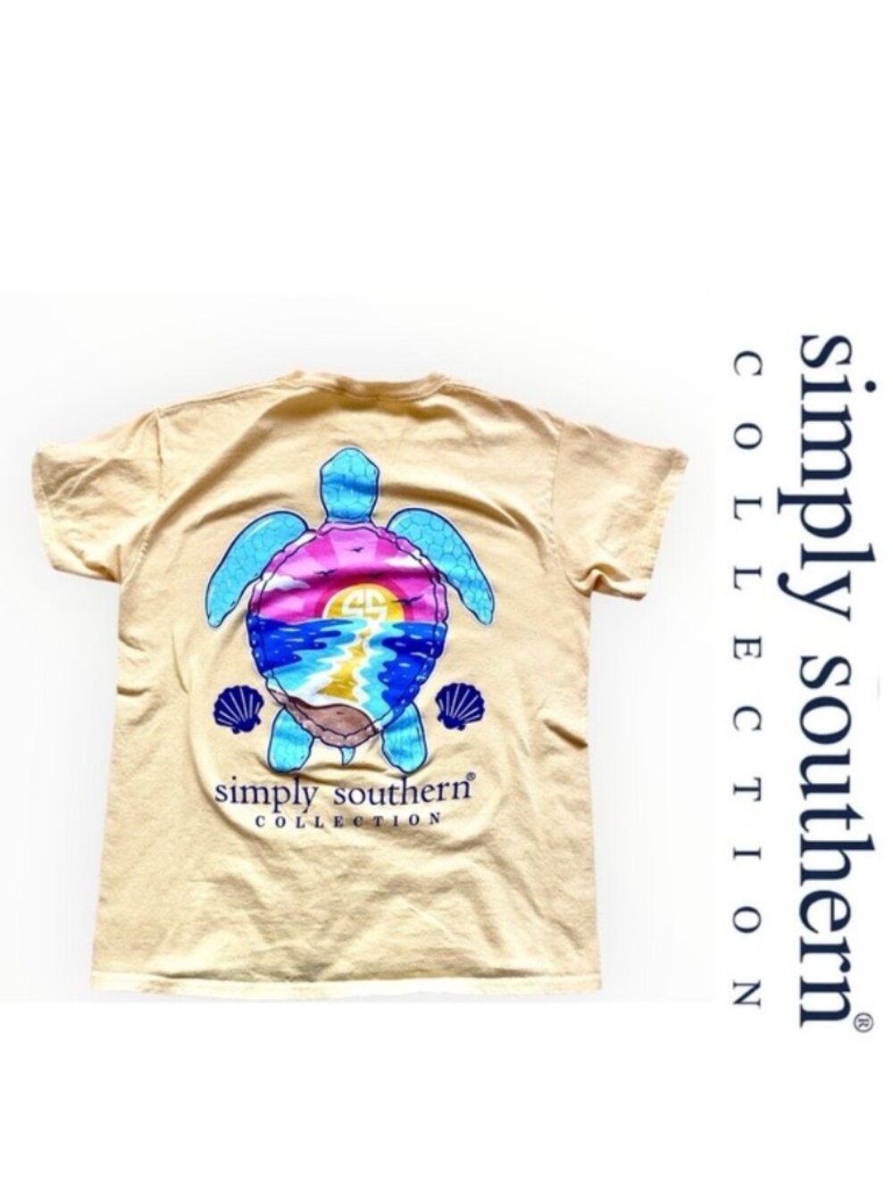 Simply Southern | Yellow Sunset Short Sleeve Tee | Size Medium